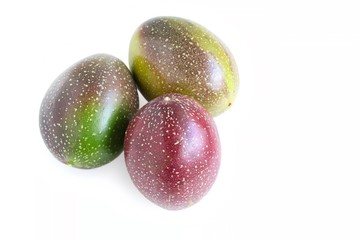 Fresh Passion Fruit on White Background
