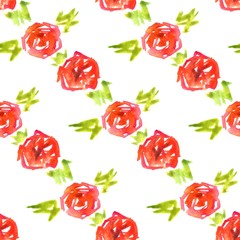 Red roses. Background. Seamless pattern.