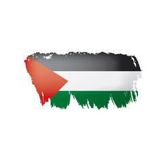 Palestine flag, vector illustration on a white background.