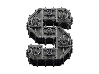 Protected metal storage font.
