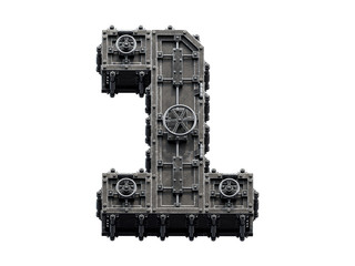 Protected metal storage font.
