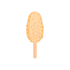 Set of ice creams and popsicles icons. Collection cartoon cream food. Vector art illustration isolated on white