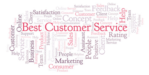 Best Customer Service word cloud.
