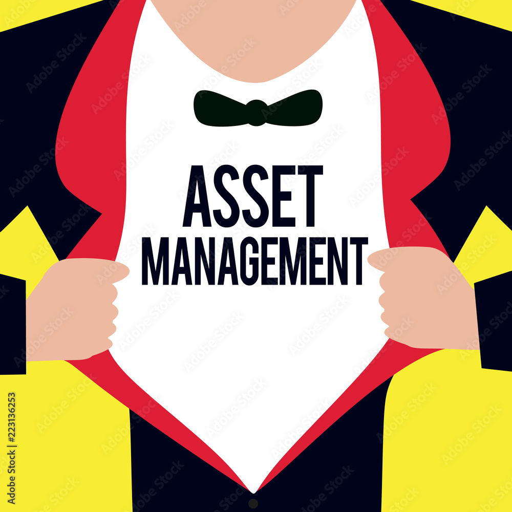 Poster conceptual hand writing showing asset management. business photo showcasing systematic process of op