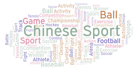 Chinese Sport word cloud.
