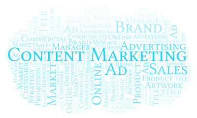 Fototapeta premium Word cloud with text Content Marketing.