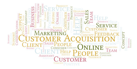 Fototapeta premium Customer Acquisition word cloud.