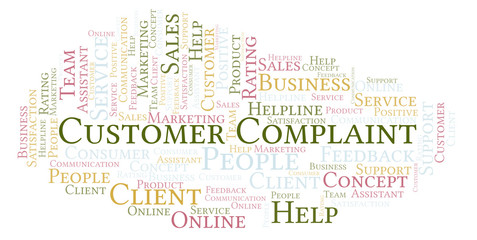 Fototapeta premium Customer Complaint word cloud.