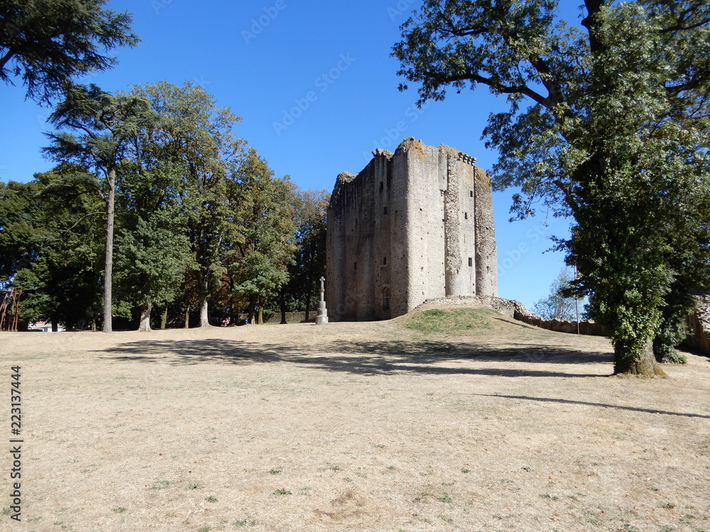 Wall mural chateau de pouzauges, vendée, france