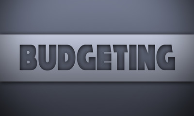 budgeting - word on silver background