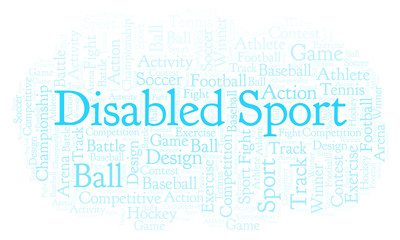 Obraz premium Disabled Sport word cloud.