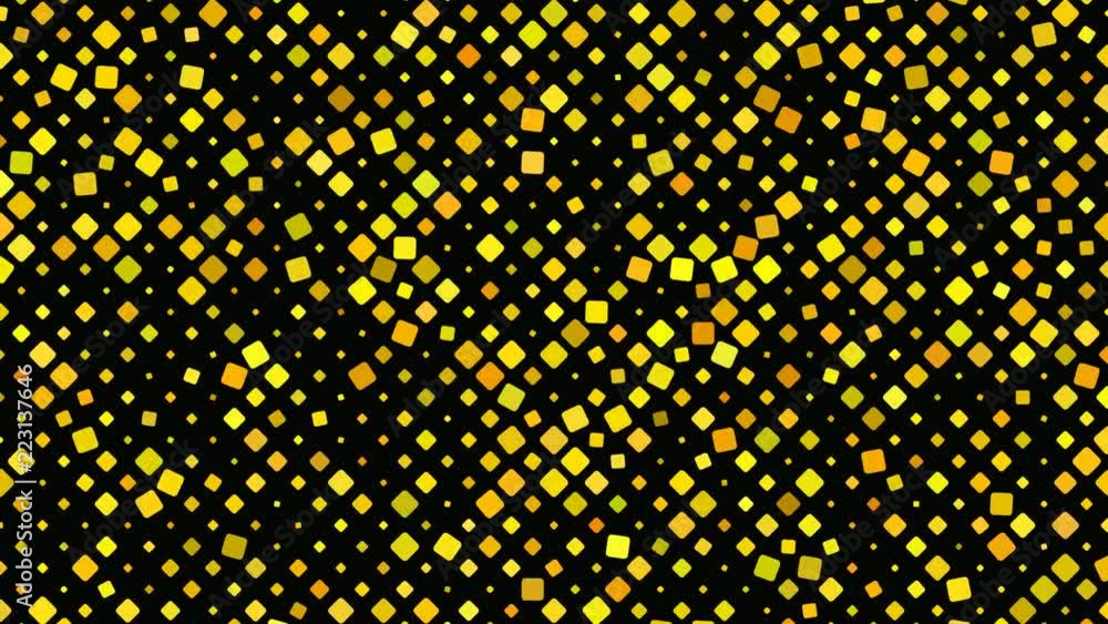 Poster colored abstract rotating square pattern background - seamless loop motion graphic design from yello