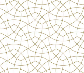 Modèle sans couture de vecteur géométrique simple moderne avec texture de ligne or sur fond blanc. Fond d& 39 écran abstrait léger, toile de fond de carreaux lumineux.