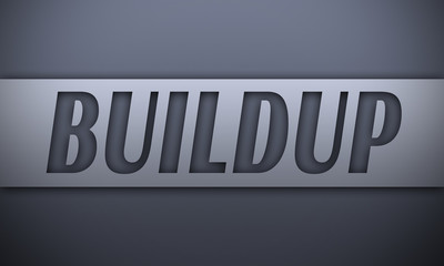 buildup - word on silver background