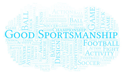 Fototapeta premium Good Sportsmanship word cloud.