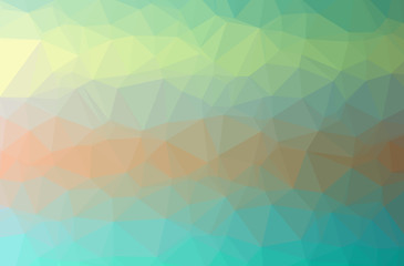Illustration of green abstract polygonal modern multicolor background.