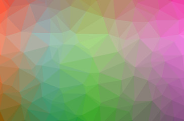 Illustration of green poligon beautiful multicolor background.