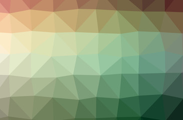 Illustration of green abstract polygon elegant multicolor background.