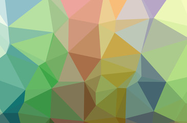 Illustration of green abstract low poly elegant multicolor background.