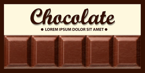 A chocolate label . Vector illustration