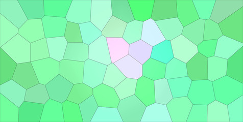 Obraz na płótnie Canvas Handsome abstract illustration of green and magenta pastel colors Big hexagon. Useful background for your project.