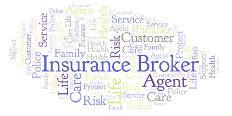Insurance Broker word cloud.