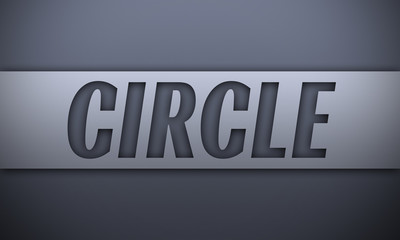 circle - word on silver background