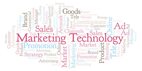 Obraz premium Word cloud with text Marketing Technology.