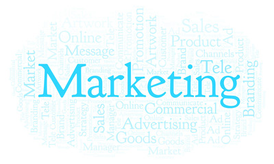 Obraz premium Word cloud with text Marketing.