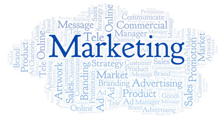 Fototapeta premium Word cloud with text Marketing.