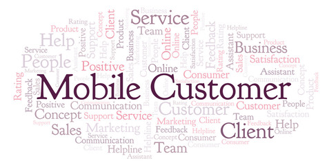 Mobile Customer word cloud.