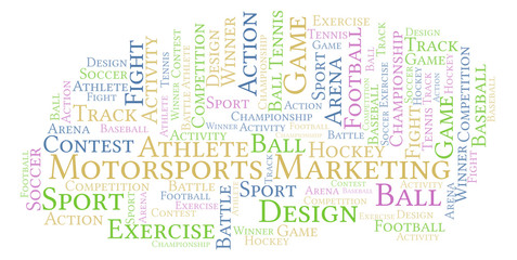 Motorsports Marketing word cloud.