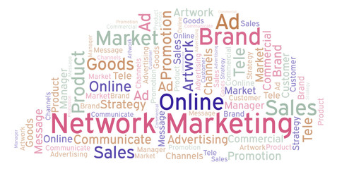 Fototapeta premium Word cloud with text Network Marketing.