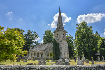 LOWER SLAUGHTER CHURCH, THE COTSWOLDS, GLOUCESTERSHIRE, ENGLAND