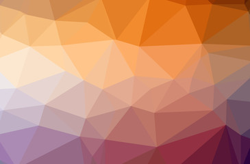 Illustration of orange abstract low poly elegant multicolor background.