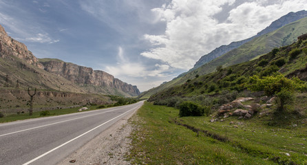 mountain road in the mountains of the Kavkaz