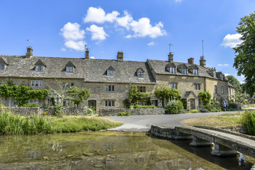 england, gloucestershire, village, uk, cotswolds, old, lower slaughter, stone, building, architecture, rural, europe, cotswold, cottage, house, travel, countryside, idyllic, landmark, peaceful, countr