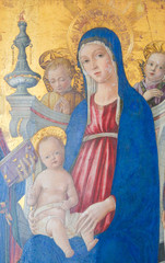 Painting in Pienza Cathedral - Madonna and Child