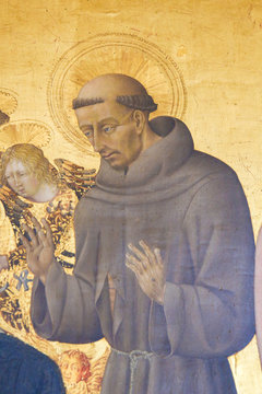 Painting in Pienza Cathedral - Saint Francis