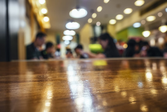 Table top counter Blur People Bar Restaurant party background