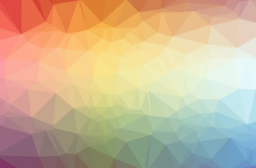 Illustration of orange abstract low poly nice multicolor background.