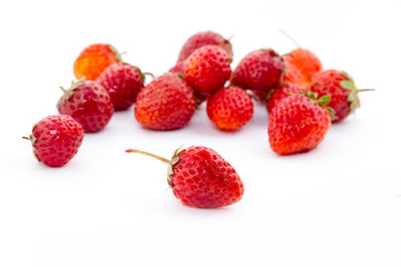 fresh strawberry on white background. Food background