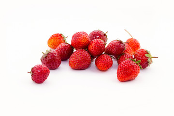fresh strawberry on white background. Food background