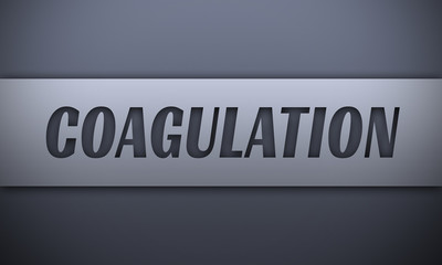 coagulation - word on silver background