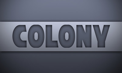 colony - word on silver background