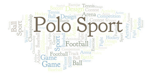 Obraz premium Polo Sport word cloud.