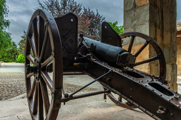 Feldkanone aus dem 18. Jahrhundert in der Festung von Pamplona
