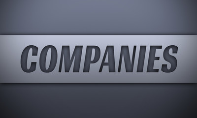 companies - word on silver background