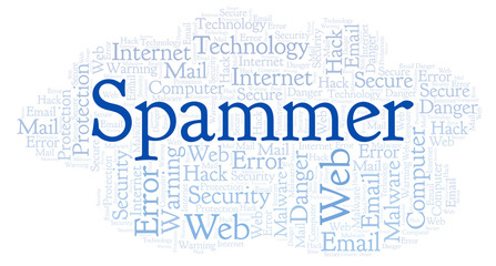 Fototapeta premium Spammer word cloud.