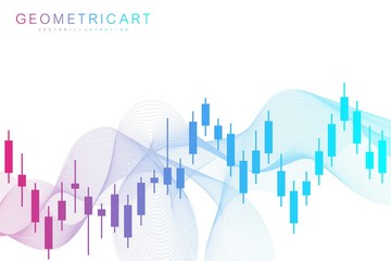 Obraz premium Stock market or forex trading graph. Chart in financial market vector illustration Abstract finance background